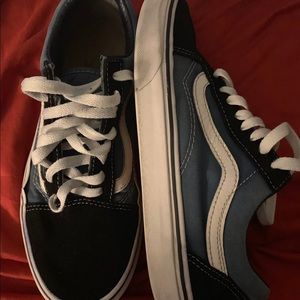 Black and navy blue old Sokol vans
